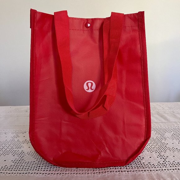 Lululemon red & white small reusable tote bag - Picture 4 of 6
